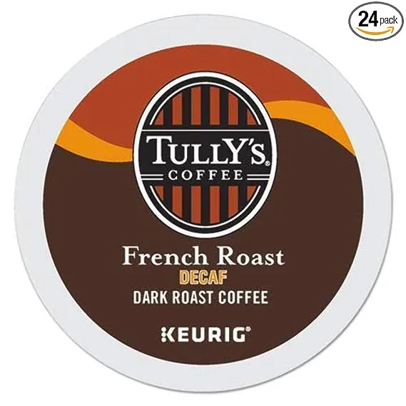 Tully's French Roast Decaf Coffee, K-Cups