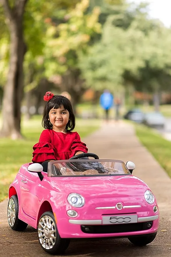 Best Ride on Cars Pink Fiat 500 Push Car