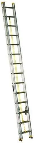 Louisville AE3228 Extension Ladder, Aluminum, 28 ft, I