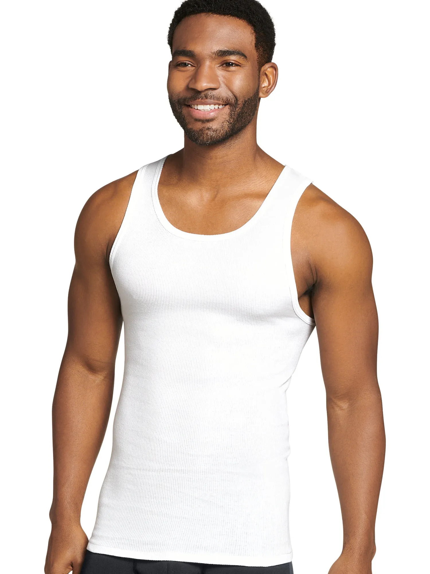 Jockey Men&#039;s White Cotton sleeveless Undershirt Vest ( Pack of 3 )