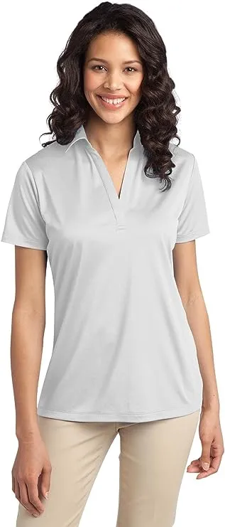 Port Authority - Ladies Silk Touch Performance Polo Shirt. L540 - Small - Black