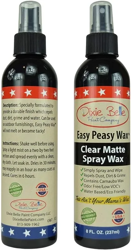 Dixie Belle Paint Company Easy Peasy Spray Wax Use with Chalk Finish Furniture Paint Made in the USA