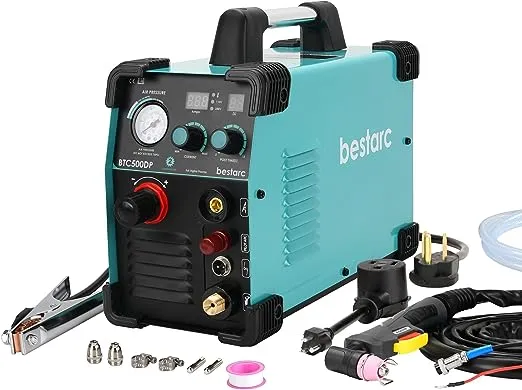 bestarc Plasma Cutter, Pilot Arc BTC500DP 2nd Generation 50Amps Dual Voltage 110/220V Plasma Cutting Machine (BTC500DP 110/220)