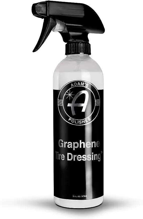 Adam's Graphene Tire Dressing - Deep Black Finish W/Graphene Non Greasy Car Detailing | Use W/Tire Applicator After Tire Cleaner & Wheel Cleaner | Ceramic Coating Like Tire Protection (2-Pack)