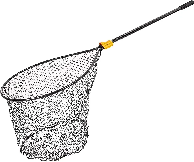 Frabill Conservation Slide Handle Net | Teardrop Hoop Size: 20" X 23" | Sliding Handle: 36" | Netting: Tangle-Free Micromesh | Net Depth: 13",Black/YellowFrabill Conservation Slide Handle Net | Teardrop Hoop…