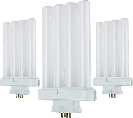 Fluorescent Light Tube, 4 pin Base Light Bulb, 27 watt, 3000K, Light at 1500 Lumens, (Pack of 3)