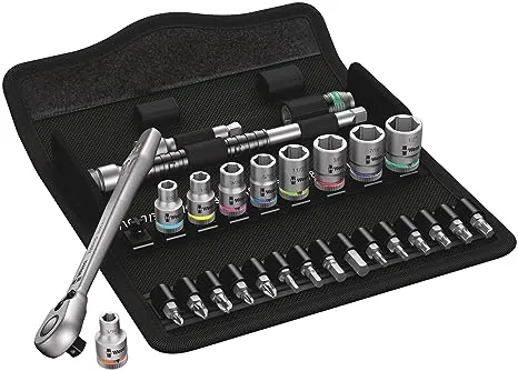 Wera - 8100 Sa 11 Zyklop Metal Ratchet Set Imperial 1/4 (5004021001)