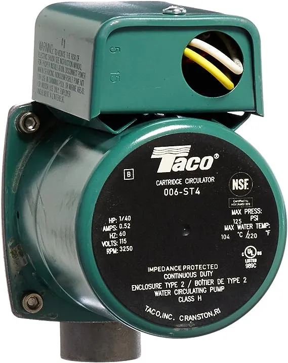 Taco 006-ST4 1/40 HP 115V Stainless Steel Circulator Pump