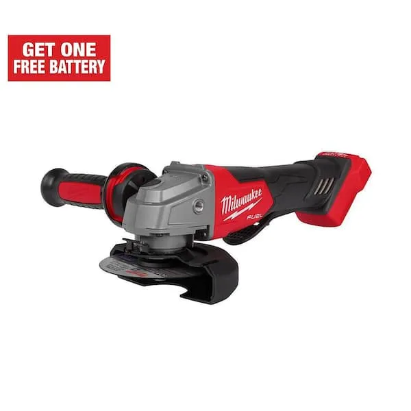 Milwaukee 2880-20 M18 FUEL 18-Volt Lithium-Ion Brushless Cordless 4-1/2 in./5 in. Grinder w/Paddle Switch (Tool-Only)