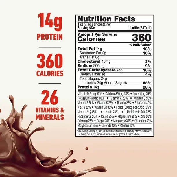 BOOST PLUS Nutritional Drink, Rich Chocolate, 14g Protein, 12-8 fl oz Bottles