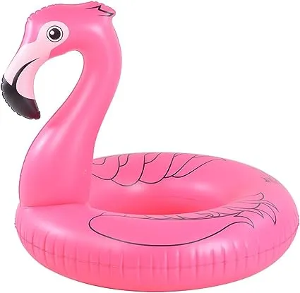 HIWENA Flamingo Float, Inflatable Flamingo Pool Float Tube for Party, 41 Inches Pink Flamingo Float, for Ages 9+