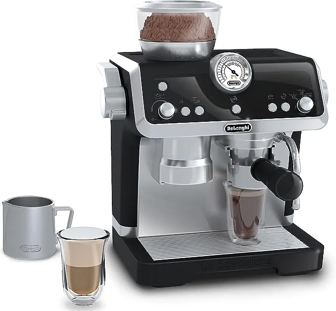 Casdon DeLonghi La Specialista Barista Coffee Machine | Toy Coffee Machine For Children Aged 3+ | Features Realistic Sounds & Magic Coffee Reveal!