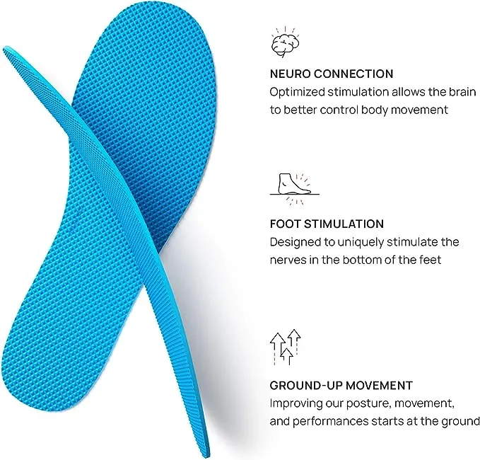 Naboso Activation Sensory Insole, Thin Men's and Women's Textured Anti-Fatigue Shoe Inserts That Best Stimulate The Feet to Improve Posture, Balance, and Foot Strength.