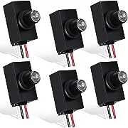 Flutesan 6 Packs Dusk to Dawn Sensor for Outdoor Lighting 100-277V Photocell Switch Light Photoelectric Sensor Photo Eye Control Most Outdoor Lamp Fixtures Bulbs, Waterproof