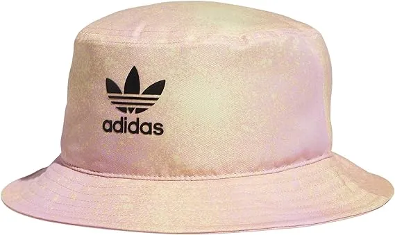 Adidas ori 3 stripe life bucket Urban Pink Yellow Spray Design Cap Hat nwt