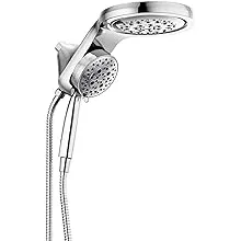 Delta 58680-PR Lumicoat Chrome Universal Showering Components HydroRain H2Okinetic 5-Setting Two-In-One Shower Head