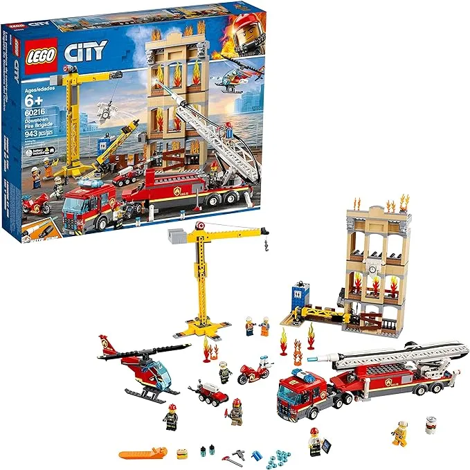 LEGO City Downtown Fire Brigade 60216 Building Kit (943 Pieces)