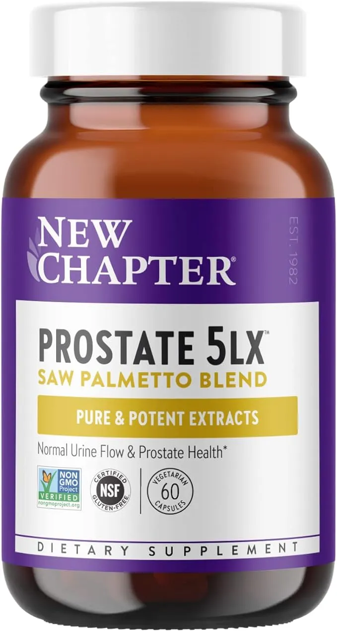 New Chapter Prostate 5LX, Saw Palmetto Blend, Vegetarian Capsules - 60 count