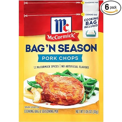 Mccormick Bag'n Season Seasoning Mix, Pork Chops