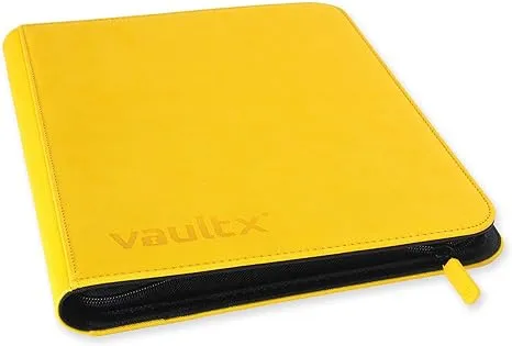 Vault X Premium Exo-Tec® Zip Binder - 9 Pocket Trading Card Album Folder - 360 Side Loading Pocket Binder for TCG (Yellow)Vault X Premium Exo-Tec® Zip Binder - 9 Pocket Trading Ca…