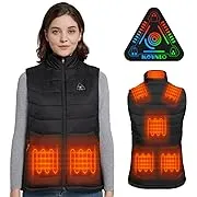 KOVNLO Womens Heated Vest, 4 in 1 Smart Controller, Lights-out Design, Lightweight Heating Vest (Battery Pack Not Included)