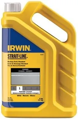 Irwin 65104 Strait Line 5 Pound White Standard Marking Chalk