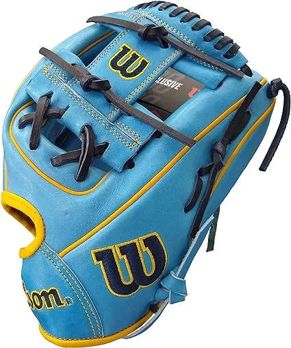 WILSON A2000 Baseball RHT Infield Glove Series - Exclusive Edition (11.5 Inches, SkyBlue/Yellow)