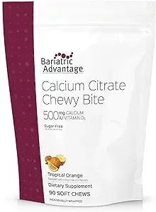 Bariatric Advantage - Calcium Citrate Chewy Bites 500mg (tropical Orange)