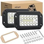 Nilight Flush Mount LED Light Pods 2PCS 6 Inch 39W Upgraded Spot Flood Combo Beam Driving Light LED Work Light Backup Light Reverse Light Grill Mount Light for Offroad 4x4 Truck SUV