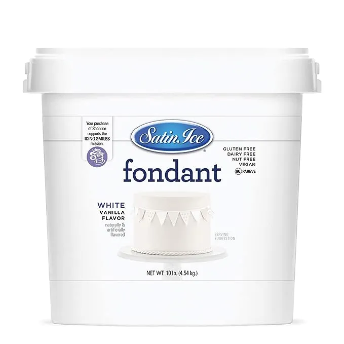 Satin Ice White Fondant, Vanilla, 10 Pounds