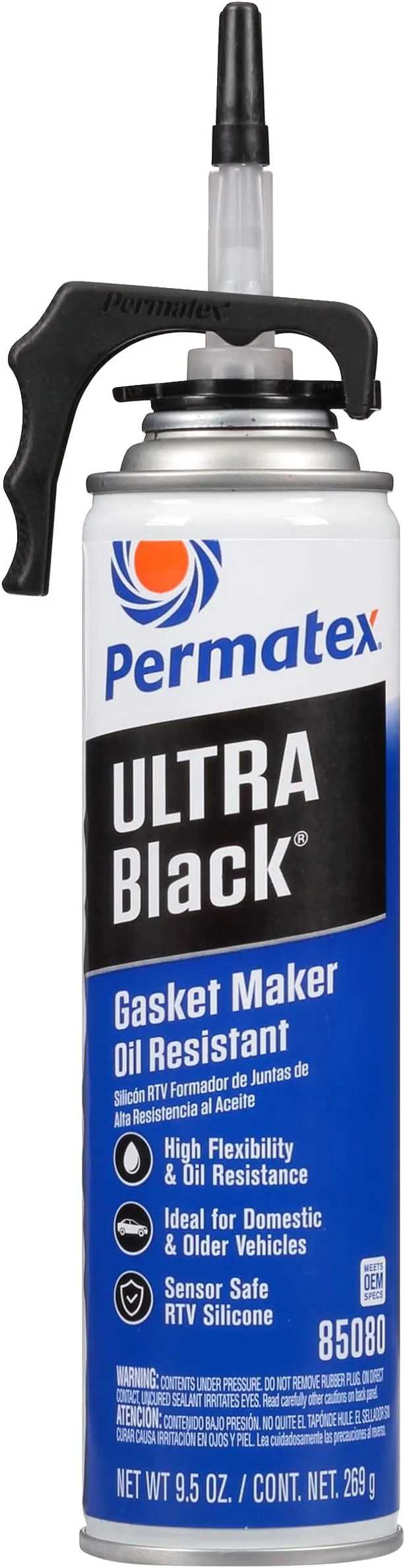 Permatex Ultra Black Gasket Maker, RTV Silicone - 9.5 oz