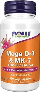 Now Foods Mega D-3 & MK-7 - 120 Capsules