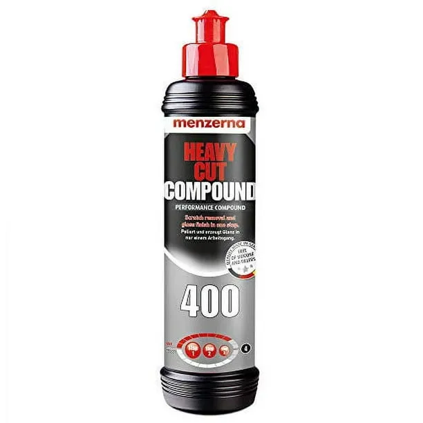 menzerna Heavy Cut Compound 400" Car Polish I Heavy Cut, Medium Cut & Finish I Buffing & Polishing Compound for Scratch Repair I for Scratches, Swirls & Holograms I High Abrasion, Silicone Free I 8oz