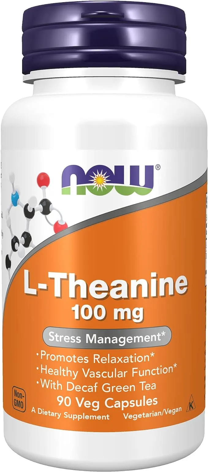 Now L-Theanine, 100 mg, 90 Capsules