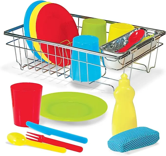 Let's Play House! Wash & Dry Dish Set - Melissa & Doug