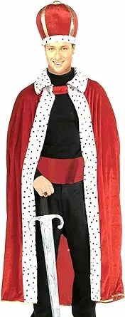 Rubies Men's King Robe and Crown Set, One Size for Themed Parties and Halloween