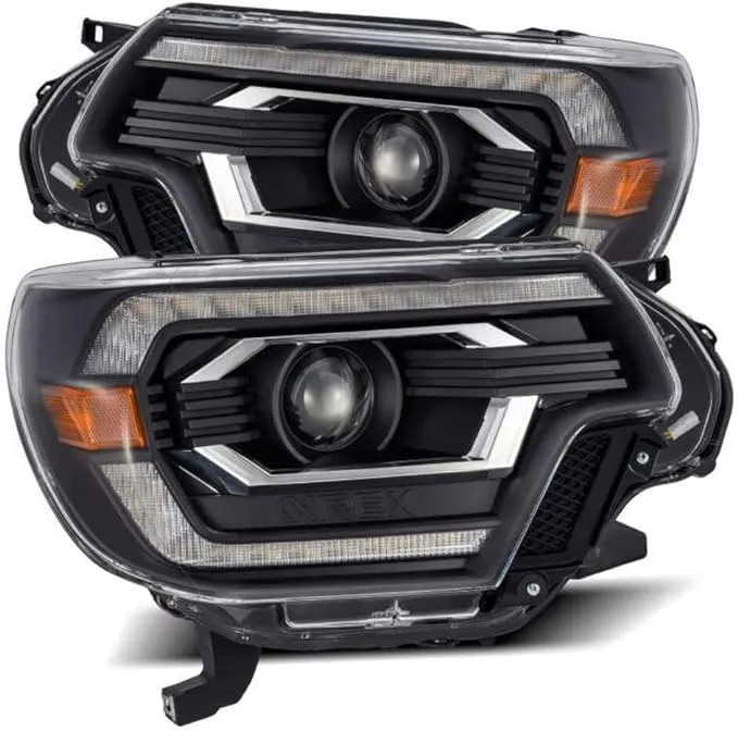 ModifyStreet AlphaRex 880749 - PRO-Series 2012-2015 Tacoma Projector Headlights - Black (Driver & Passenger) Assembly Replacement