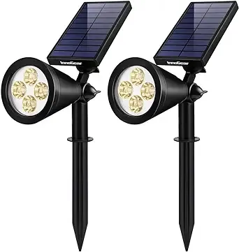 InnoGear Solar Lights Outdoor Waterproof Solar Garden Light for Outside Yard Landscape Lighting Pathway Spot Lights Spotlight Wall Light Auto On/Off