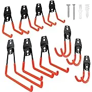 ValueMax Garage Hooks 10 Pack Heavy Duty Steel Garage Storage Hooks, Bulky Item