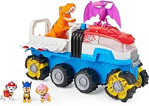 Paw Patrol, Dino Patroller Motorized Vehicle with 3 Exclusive Bonus Action Figures and 2 Dinosaur Toys (Amazon Exclusive), Kids Toys for Ages 3 and up