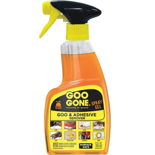 Goo Gone Adhesive Remover Spray Gel - 12 Ounce - 2 Pack with Sticker Lifter