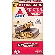 Atkins Meal Bar Chocolate Peanut Butter Pack (14 Count + 2 Bonus Bars)