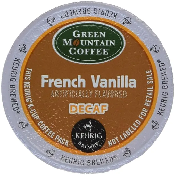 Green Mountain French Vanilla DECAF Flavored Coffee 1 Box of 24 K-Cups