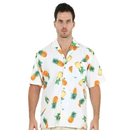 Vatpave Mens Casual Hawaiian Shirts Short Sleeve Button Down Beach Shirts Tropical Floral Shirts