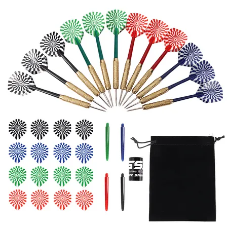 GSE Games & Sports Expert 24 Grams Professional Steel Tip Darts Set with 12 ...