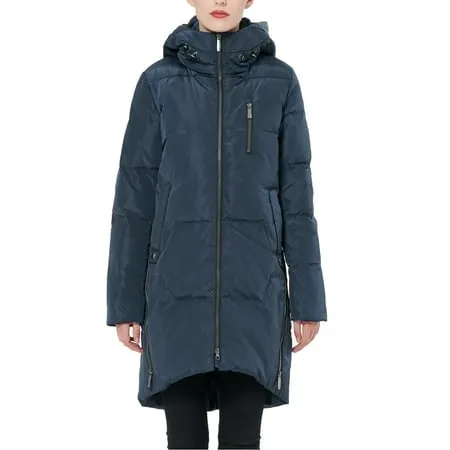 Orolay Women's Two-Way Zipper Hooded Puffer Jacket