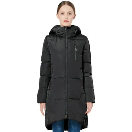 Orolay Women's Two-Way Zipper Hooded Puffer Jacket