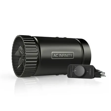 AC Infinity RAXIAL S4 Inline Booster Duct Fan with Speed Controller