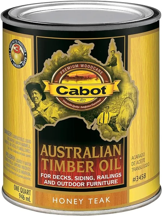 Cabot Australian Timber Oil Pre-tinted Natural Transparent Exterior Wood Stain and Sealer (1-Gallon)