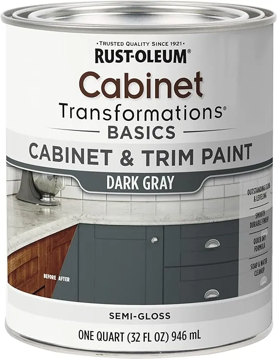 1 qt. Dark Gray Cabinet Paint (4 Pack)